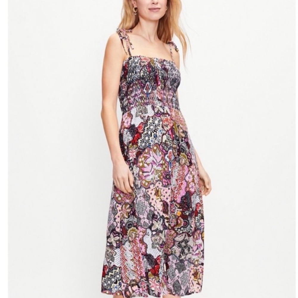 Loft paisley print midi dress
